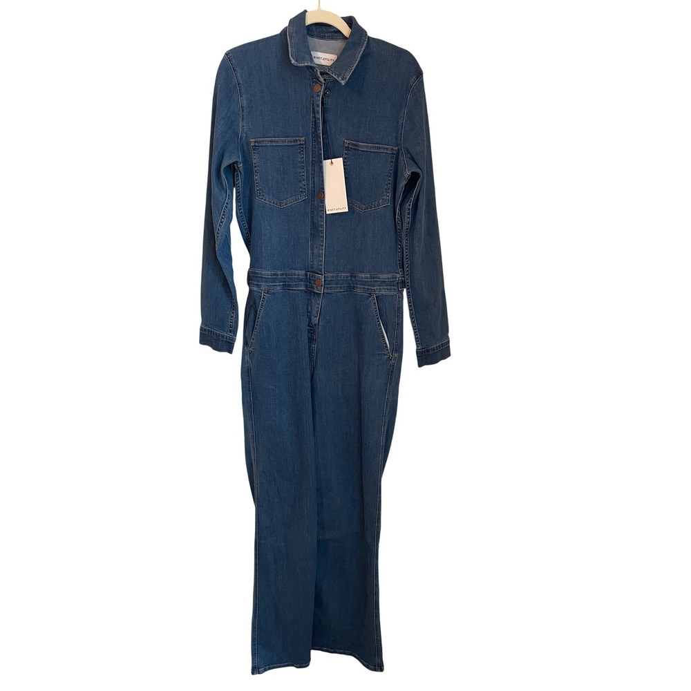 Rivet Utility Size XL Rulebreaker Denim Bootcut Jumpsuit Boiler Suit NWT